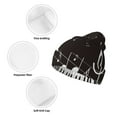 thumbnail image 3 of Hirioo Piano Keys With Musical Notes for Men's Knit Cuffed Beanie for Outdoor Activities Unisex, 3 of 6