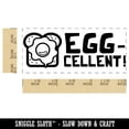 thumbnail image 2 of Egg-cellent Excellent Egg on Toast Teacher Student School Self-Inking Rubber Stamp Ink Stamper - Purple Ink - Small 1-1/2 Inch, 2 of 7
