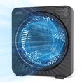 thumbnail image 1 of Ventilador eléctrico JRD de 13 pulgadas, ventilador digital táctil de 3 velocidades, negro, 1 of 7