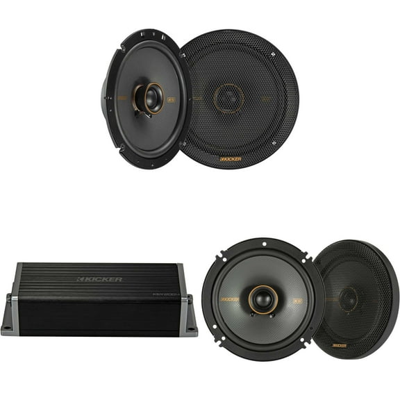 Kicker 47KEY2004 4-Channel DSP Smart Amp w/ 51KSC 6.5" 3 & 6.75" Audio Upgrade Bundle
