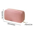 thumbnail image 2 of Honmine Cosmetic Bags Cosmetic Bag Corduroy Travel Cosmetic Bag Portable Makeup Storage Bag Purses Women Zipper Make Up Organizer Storage Clutch Beauty Case Pouch for Storing Cosmetics, 2 of 2
