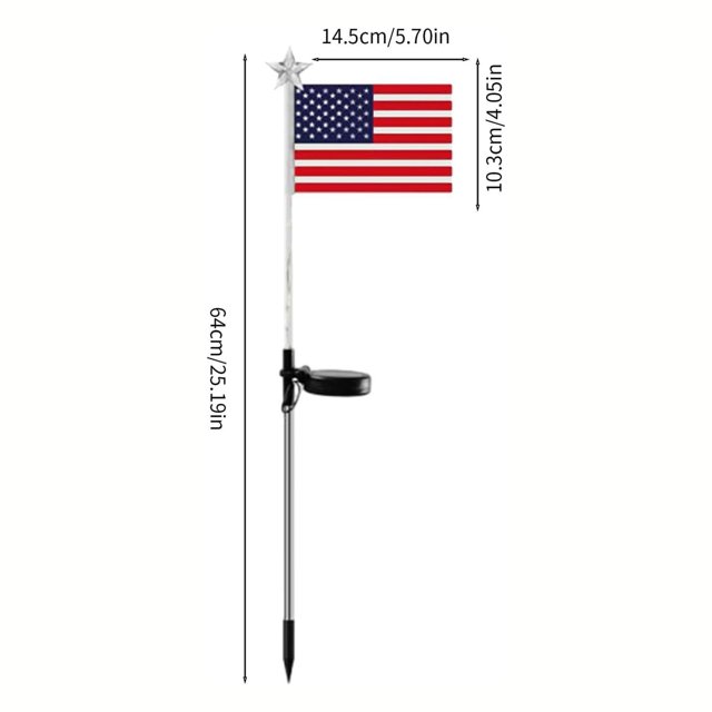 JJKBVCLO Solar Powered LED Flagpole Lights For Outdoor Decorative Atmosphere In Public Parks