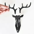thumbnail image 2 of MLINS  3 Pcs Stag Coat Hook Chrome Multi Prong Decorative Hooks Deer, 2 of 8