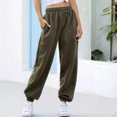 thumbnail image 3 of Pantalones casuales holgados de talla grande para mujer, de estilo europeo y americano, de otoño e invierno, con cintura alta y piernas anchas, 3 of 5