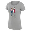 thumbnail image 2 of Women's G-III 4Her by Carl Banks Heather Gray Los Angeles Angels Super-Slim Fit Lightweight Baseball Girls T-Shirt, 2 of 3