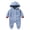 Sky Blue, variant on Mercatoo Baby Boys Girls Thick Fleece Jumpsuit Hooded Fuzzy Long Sleeve Plush Lightweight 𝗥omper Winter Cozy Warm Clothes