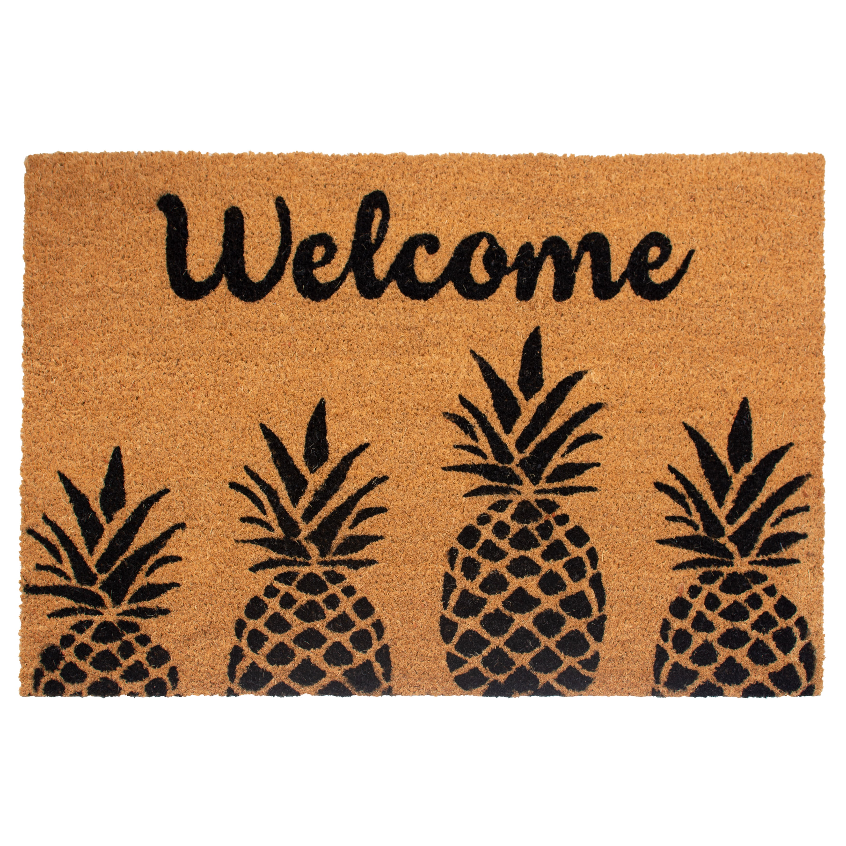 NWT Quality Park Designs  Pineapple Welcome Hooked Door Mat Floor Rug 2'x 3' 