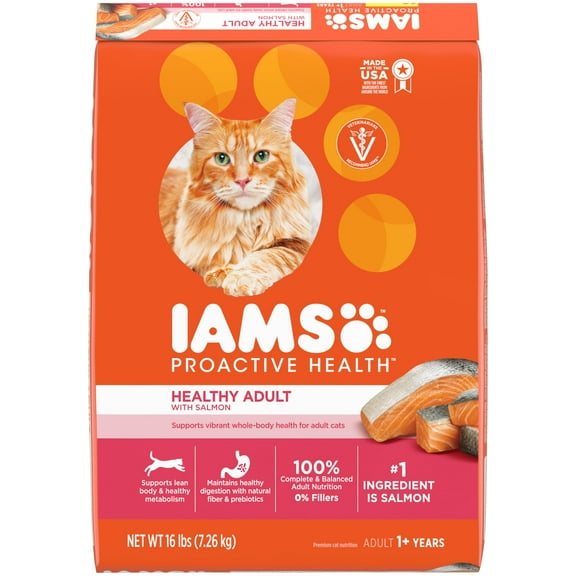Iams Proactive Health Salmon Dry Cat Food, 16 Lb Bag