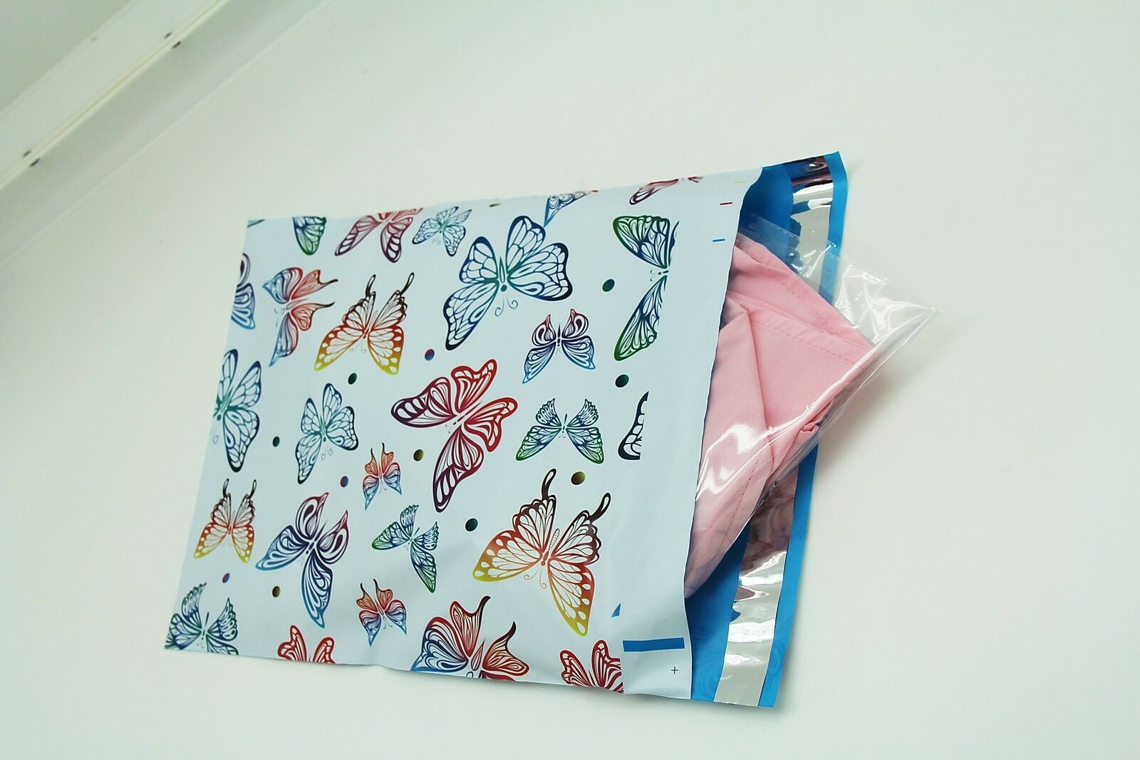 200 Bags 100 10x13 Butterfly 100 9x12 Blue Designer Poly Mailers Envelopes Bags 
