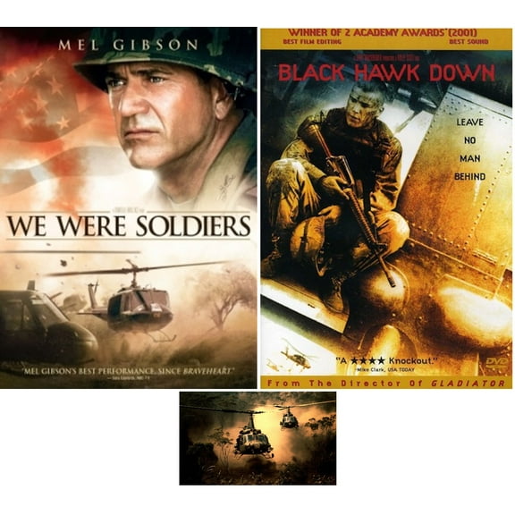 US Air Calvary Double Feature WE WERE SOLDIERS & BLACK HAWK DOWN DVD SET NEW Includes Chopper Art Card