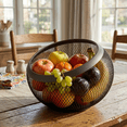 thumbnail image 1 of Frutero de Malla Metal Negro Centro de Mesa Cocina, 1 of 6