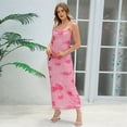 thumbnail image 6 of Women'S Floral Ruched Bodycon Midi Dress Mesh Fishtail Summer Wedding Guest Cocktail Going Out Dresses 2025 Rose Red M, 6 of 8