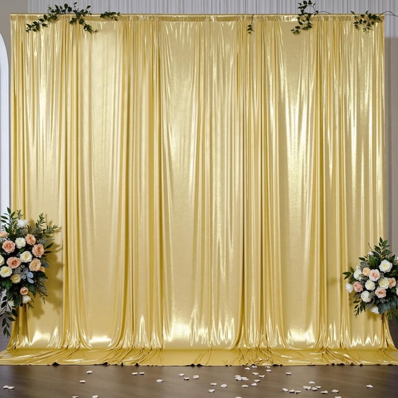 Fondo Outpain con lentejuelas doradas, 300 x 300 cm, 2 paneles