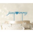 thumbnail image 1 of Custom Name Glitter Cake Topper Personalized Wedding Cake Toppers Color Option Available 5-7 Inches Wide, 1 of 1