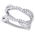 thumbnail image 3 of 14K White Gold Diamond Solitaire Engagement Wrap Contour Enhancer Ring 0.50 Ct., 3 of 6