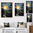 thumbnail image 4 of Designart "Starry Day A Masterpiece by Vincent II" Landscape & Nature Floater Framed Wall Art Living Room, 4 of 7