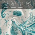 thumbnail image 5 of Turquoise Starfish Cloth Napkins, Ocean Nautical Seahorse Coral Shell Washable and Reusable Dinner Napkins Set of 8, Table Napkin for Kitchen Party Birthday Wedding Hotel Housewarming 20"x20", 5 of 8