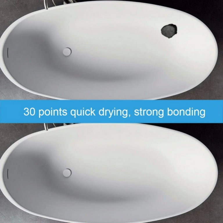 Tub Repair Kit White For Acrylic Porcelain Enamel Fiberglass Tub