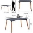 thumbnail image 2 of Mesa multiusos FRATELLO MUEBLES para Recámara o Comedor Salvia color Gris, 2 of 7