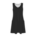 thumbnail image 6 of SMihono Stylish Womens Summer Dresses Trendy V Neck Sleeveless Sun Dresses Boho Tank Dress Casual Loose Fit Beach Dress with Pockets Black XL, 6 of 6