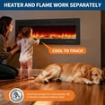 thumbnail image 7 of Historyli 30 Inch Recessed Wall-Mounted Electric Fireplace with Touchscreen Control,120V/1500W,Features 12 Flame Color Settings,Timer Function,Dual Heating Levels,and 5 Brightness Adjustments,Black, 7 of 7