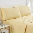 thumbnail image 1 of Martex Color Solutions Transitional/Traditional/Contemporary 225 Thread Count Yellow Solid Print Cotton Sheet Sets, Queen, 4 Pieces, 1 of 5