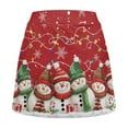 thumbnail image 6 of Yuyamidu Snowman Women's High Waisted Golf Skirts Colorful Lights Tennis Athletic Skort Christmas Tummy Control Athletic Skirts with Shorts Size 3XL, 6 of 8