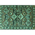 thumbnail image 1 of Ahgly Company Machine Washable Indoor Rectangle Persian Turquoise Blue Traditional Area Rugs, 5' x 8', 1 of 4
