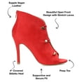 thumbnail image 7 of Journee Collection Womens Brecklin Back Heel Zip Open Toe Stiletto Booties, 7 of 7