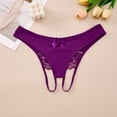 thumbnail image 2 of Mujeres Encaje Tanga Ropa Interior Color Sólido Arco Hueco Cintura Baja Ropa Interior Cómoda Y Transpirable para las Mujeres Seductor Uso Diario, 2 of 3