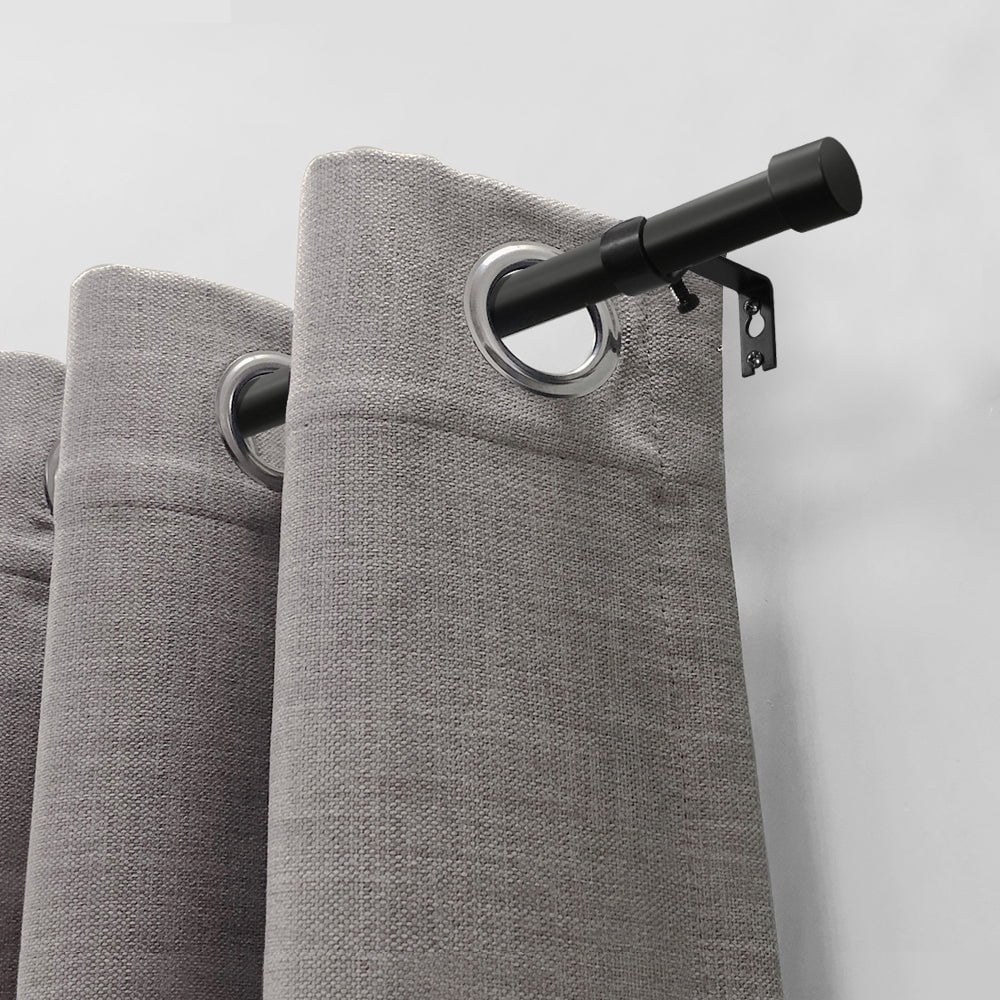 5/8" Single Curtain Rod Set with End Cap Finials 2-Pack