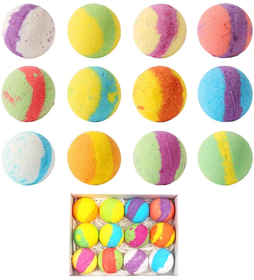 Natural Bath Balls, Handmade Bubble Bath Ball Gift Set, Great for Spa or Bubble Bath, Best