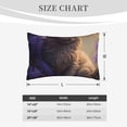 thumbnail image 4 of Lsque Purple Flower Lazy Cat Pattern Pillow Case – Soft & Cozy Throw Pillow Cover, Hypoallergenic Cushion Case for Sleeping Women with Envelope Closure-16"x24", 4 of 6
