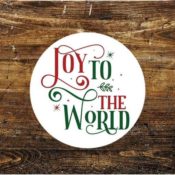 Joy to the world christmas circle metal sign Size: 12 x 12 inch