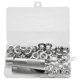 thumbnail image 1 of 100Pcs Punch Grommets And Tarpaulin Awning Tent Tarp Repair Kit Hole Eyelet New, 1 of 5