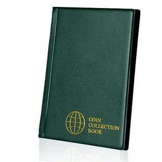 Coin Collection Album 120 Pockets - 3x3cm/1.2x1.2 inch Coin Holder Book  Coin Storage Album Money Penny Pocket for Collectors Green CS0112GR