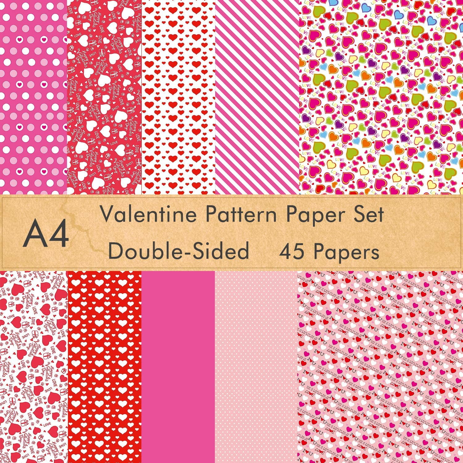 Decorative Paper Home 10 Designs KUUQA 45 Sheets Valentine Pattern Paper  Set 8.27 x 11.22 Inches Decorative Paper for Card Making Scrapbook  Decoration Valentines Day Supplies Scrapbooking & Stamping Supplies  christkindlmarket.com