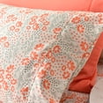 thumbnail image 3 of American Home Collection Floral Bed Sheets, Soft Microfiber Wrinkle Resistance Durable and Easy Care, Peach Pattern 6 Piece Set for Queen Size Bed, 3 of 6