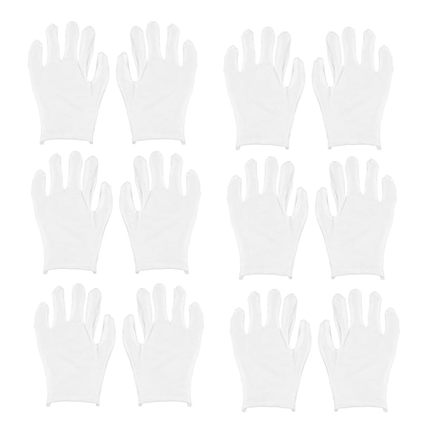Guantes de algodón blancos de 20 pares Guantes de trabajo protectores suaves y ligeros para etiqueta de jardinería de trabajo industrial (Premium Thin XL)