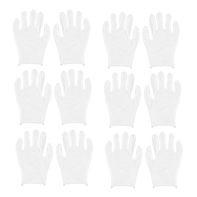 Guantes de algodón blancos de 20 pares Guantes de trabajo protectores suaves y ligeros para etiqueta de jardinería de trabajo industrial (Premium Thin XL)