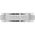 thumbnail image 4 of 14K White Gold Light Comfort Fit Brush Satin Fancy Band (Size 10.5) Made In United States wb118l-10.5, 4 of 5