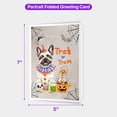 thumbnail image 5 of Trick or Treat French Bulldog Funny Mummy Cosplay Pumpkin Candy Basket 5x7in Folded Greeting Card Dog Lover Gifts Single Note Card with Envelope - 12016, 5 of 5