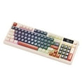 thumbnail image 4 of Teclado mecánico para juegos ruso, teclas PBT, universal, ergonómico, resistente al desgaste café beige, 4 of 9