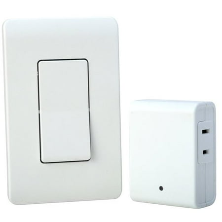 Woods 59773 Wireless Wall Switch Remote for Indoor Light Control, White