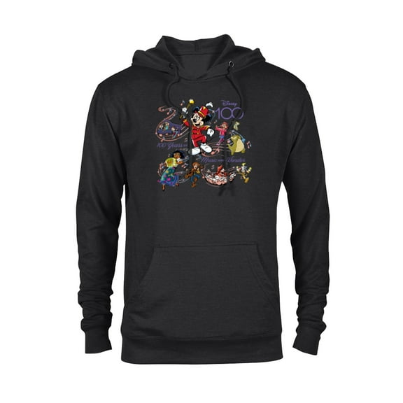 Disney 100 Years of Music and Wonder Full Color Tunes D100 - Pullover Hoodie for Adults - Customized-Black