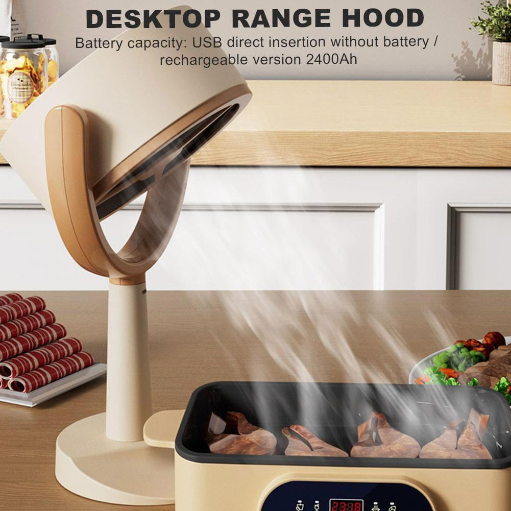 Smoke Away Purifier Fan Rechargeable, Smoke Fan for Smoking Indoors, Household Small Desktop Range Hood Portable Smoke #air# Purifier Fan I9P1