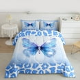 thumbnail image 2 of Manfei Cheetah Hide Queen Comforter Set,Safari Leopard,Butterfly,3-Piece, 2 of 8