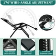 thumbnail image 5 of Techmilly Oversized Zero Gravity Chair Set of 1, 29In XL Lawn Chair with Cushion,Support 500LB,Black, 5 of 12