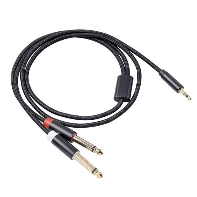 3.5 To 6.35 Audio Cable Good Contact Performance Easy To Apply Adapter Wire Aluminum Alloy Shell Strong Tensile Resistance 3M