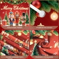 thumbnail image 5 of Nutcracker Theme Christmas Banner Snowman Design Merry Christmas Banner Christmas Tree Decor Red Background Xmas Banner for Christmas Party Holiday Decoration Indoor Celebration, 5 of 9